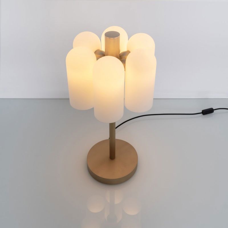 Schwung Odyssey 6 Burnished Brass Table Lamp